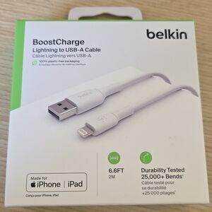 Belkin BoostCharge USB-A to Lightning Cable - White